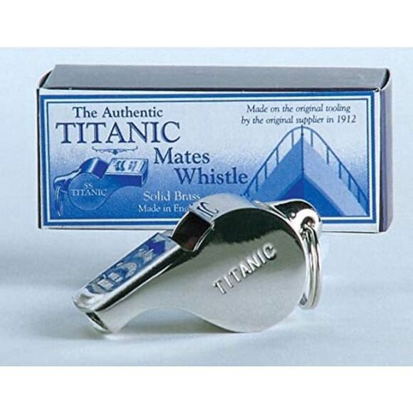 Acme Titanic Mates Solid Brass Whistle Engraved with Box COA Collectible - Picture 1 of 7